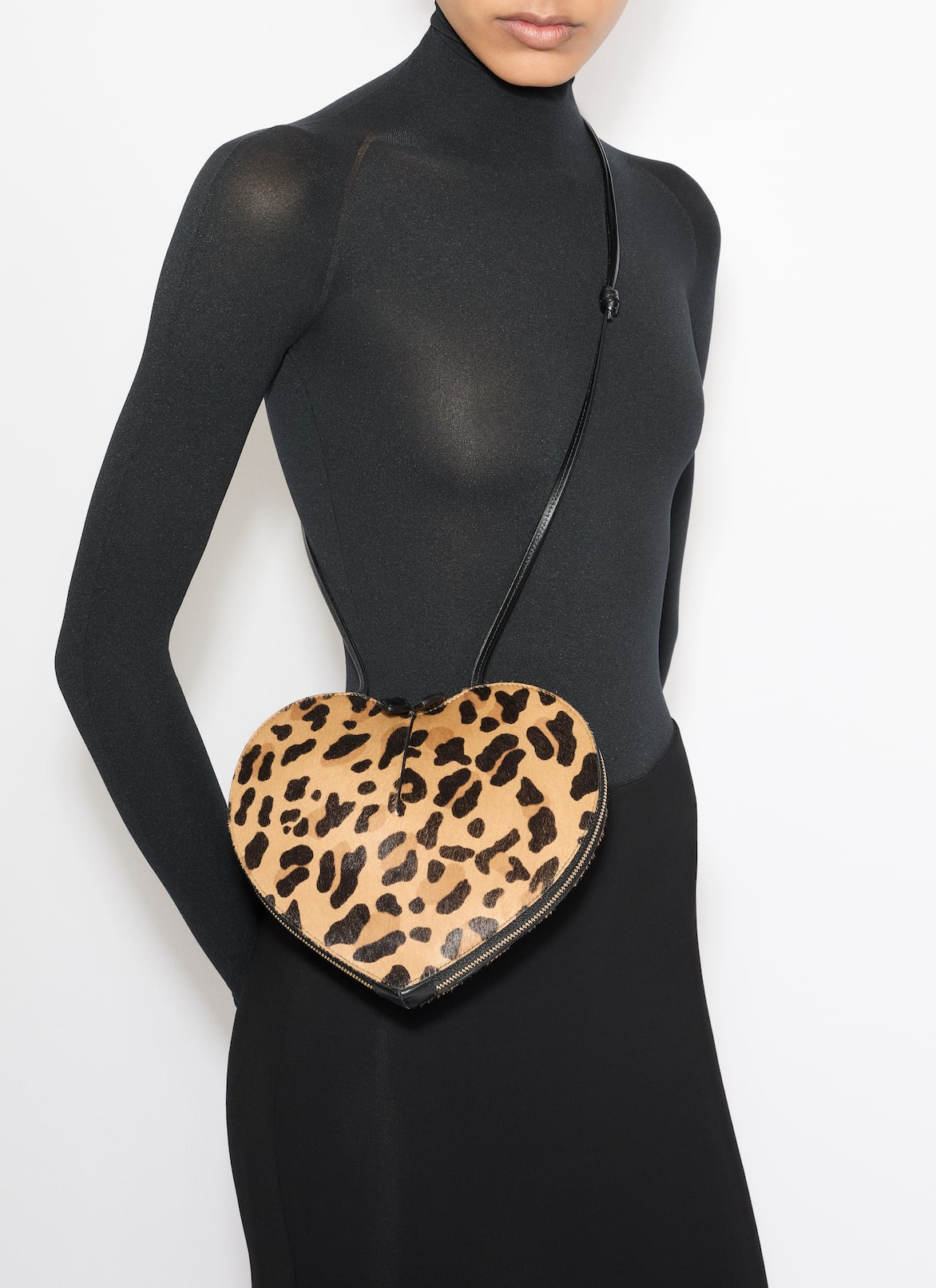 LE CŒUR BAG IN LEOPARD HAIRCALF ALAÏA BROWN LE CŒUR BAG IN LEOPARD HAIRCALF